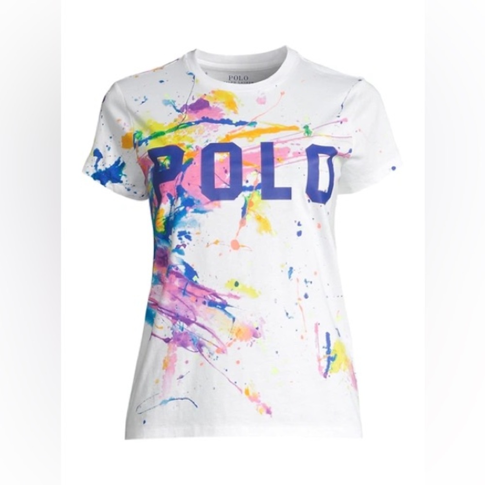POLO WOMENS SPLATTER PAINT TOP